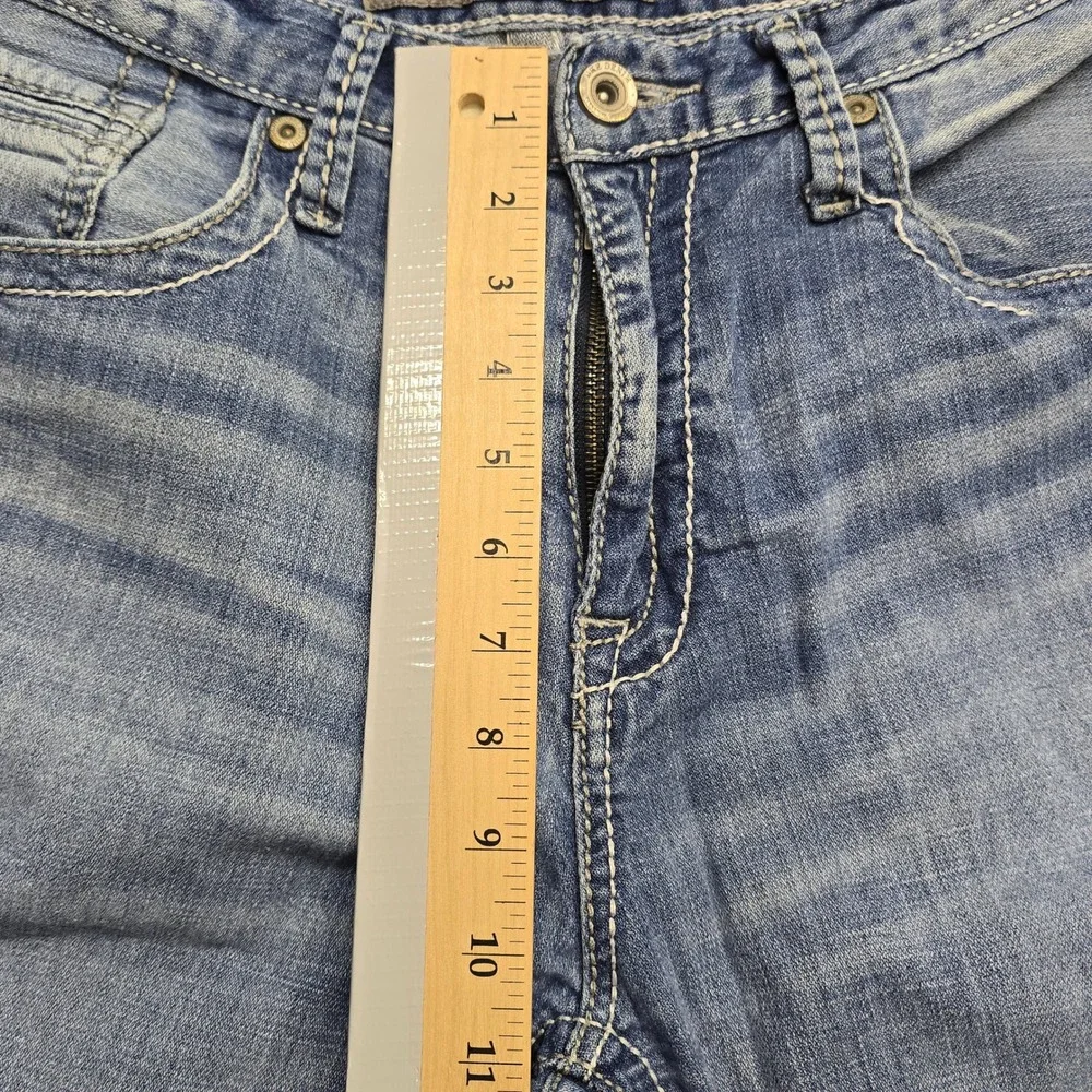 BKE Seth Mens Straight Leg Jeans Medium Wash Blue‎ Denim 36R Stretch